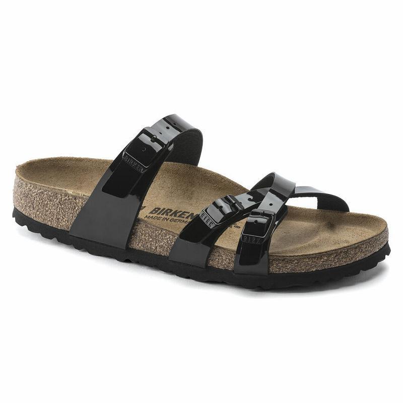 Franca Birkenstock Lakovane Birko Flor Damske Čierne | SK 93BEX